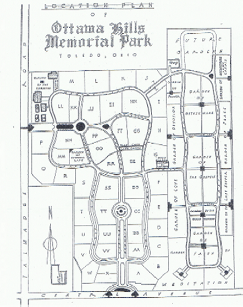 Map of Ottawa Hills Memorial Park