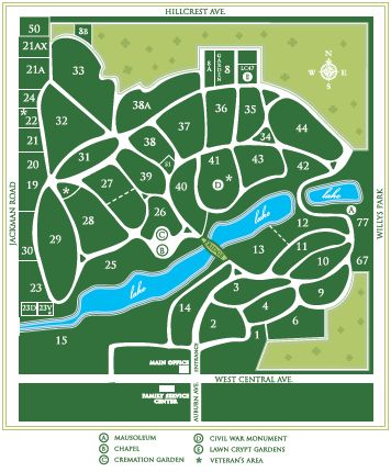 Map of Ottawa Hills Memorial Park